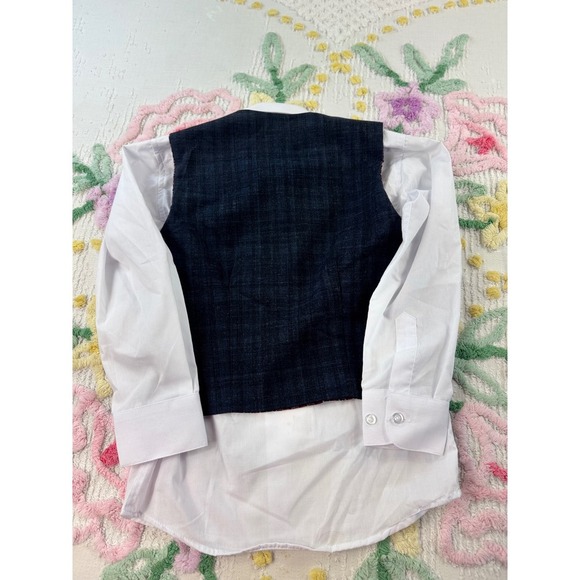 Isaac Mizrahi New York Boys Dress Shirt Vest Pants Pocket Square Set Size 6 - Picture 7 of 12